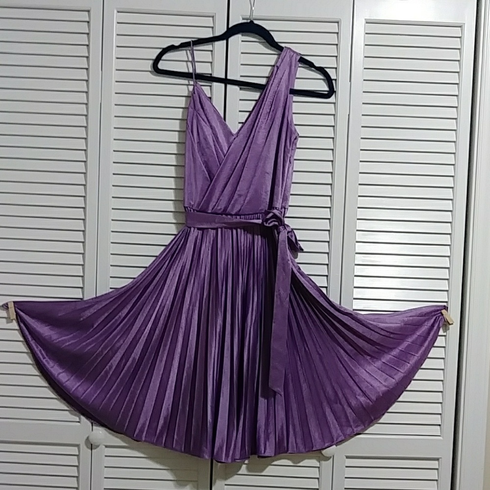 Lavender pleated dress